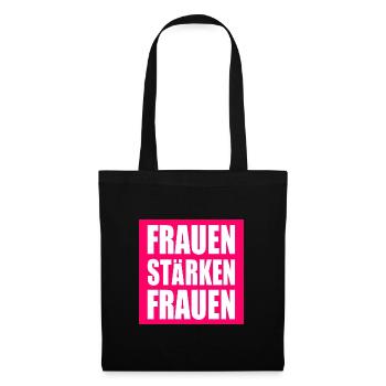 frauen stärken frauen - Stoffbeutel - Schwarz - Vorne
