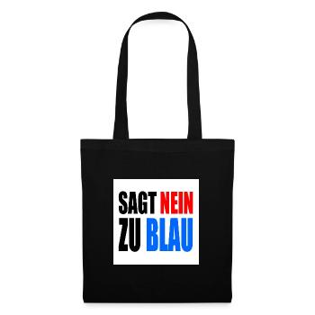 dit non au bleu - Sac en tissu - noir - Devant