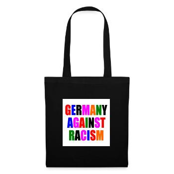 Germany against racism - Stoffbeutel - Schwarz - Vorne