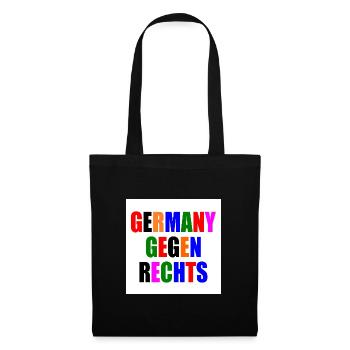 Germany gegen rechts - Stoffbeutel - Schwarz - Vorne