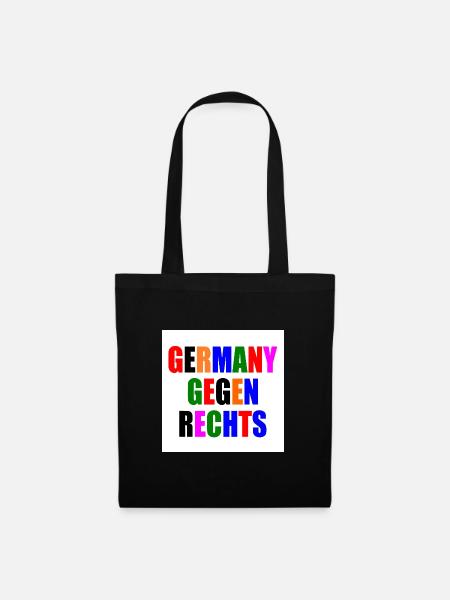Germany gegen rechts - Stoffbeutel - Schwarz