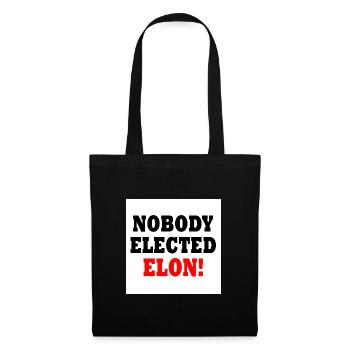 nobody elected elon - Sac en tissu - noir - Devant