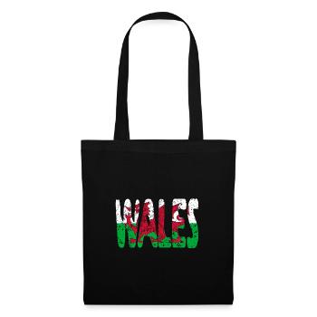 Wales Welsh Flag United Kingdom UK Dragon - Tote Bag - black - Front