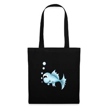 Fisch - Stoffbeutel - Schwarz - Vorne