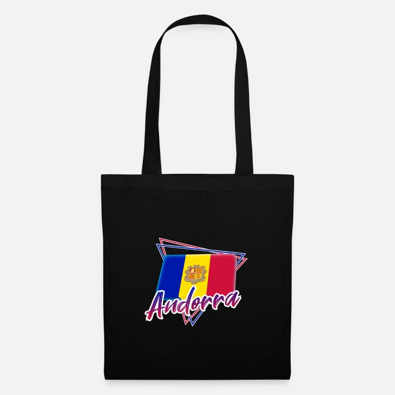 Andorra - Stoffbeutel - Schwarz