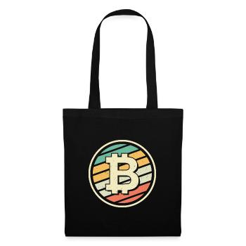 Bitcoin BTC Crypto Blockchain Münze Coin - Sac en tissu - noir - Devant