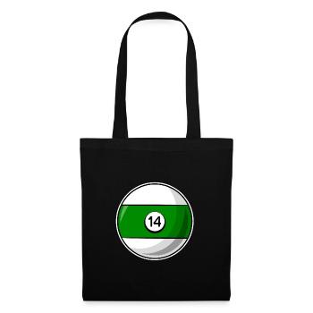 Boule de billard 14 vert Billard quatorze - Sac en tissu - noir - Devant