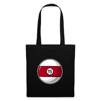 Billiard ball 15 dark red Billiards fifteen - Tote Bag - black - Front