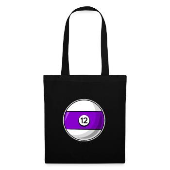 Boule de billard 12 Billard violet douze - Sac en tissu - noir - Devant