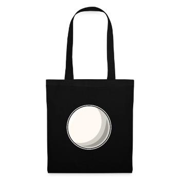 Boule de billard blanc - Sac en tissu - noir - Devant