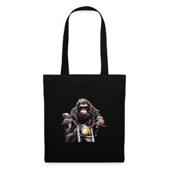 Gorilla Biker - Stoffbeutel - Schwarz - Vorne