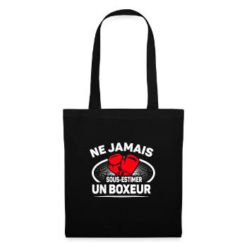 Ne jamais sous-estimer un boxeur humour sport boxe - Sac en tissu - noir - Devant