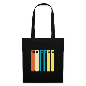 Café | tasse à café, café au lait, cappuccino, café - Sac en tissu - noir - Devant