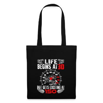 Birthday Superbike · 30 years · Shirt · Speedometer - Tote Bag - black - Front