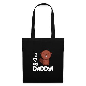 I love my dad with sweet beaver - Tote Bag - black - Front