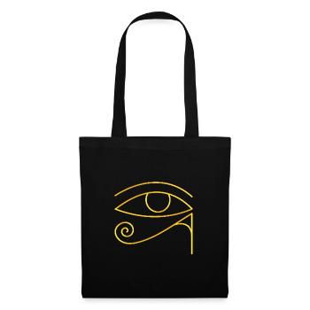 Œil d’Horus Egypte Porte-bonheur Symbole protecteur - Sac en tissu - noir - Devant