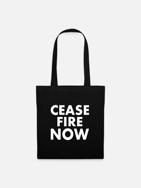 Ceasefire now - Stoffbeutel - Schwarz