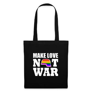 Make love not war - Sac en tissu - noir - Devant