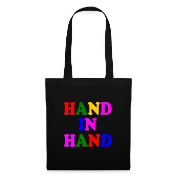 Hand in hand - Stoffbeutel - Schwarz - Vorne