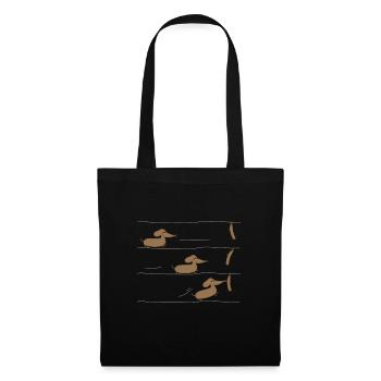 Teckels et saucisses - Sac en tissu - noir - Devant
