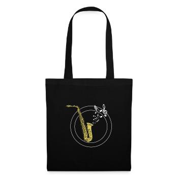 Saxofon - Stoffbeutel - Schwarz - Vorne