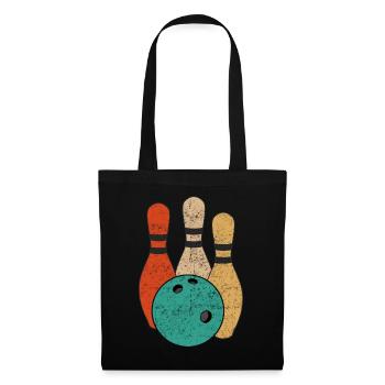 Bowling Kegeln Team Retro Pins - Sac en tissu - noir - Devant
