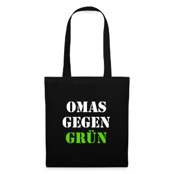 Omas gegen grün - Stoffbeutel - Schwarz - Vorne
