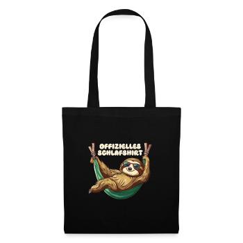 Mein offizielles Schlafshirt Schlafmützen Geschenk - Stoffbeutel - Schwarz - Vorne