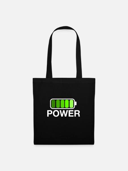 Voller Energie - Stoffbeutel - Schwarz