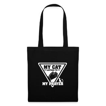 Prière de chat chemise - Sac en tissu - noir - Devant
