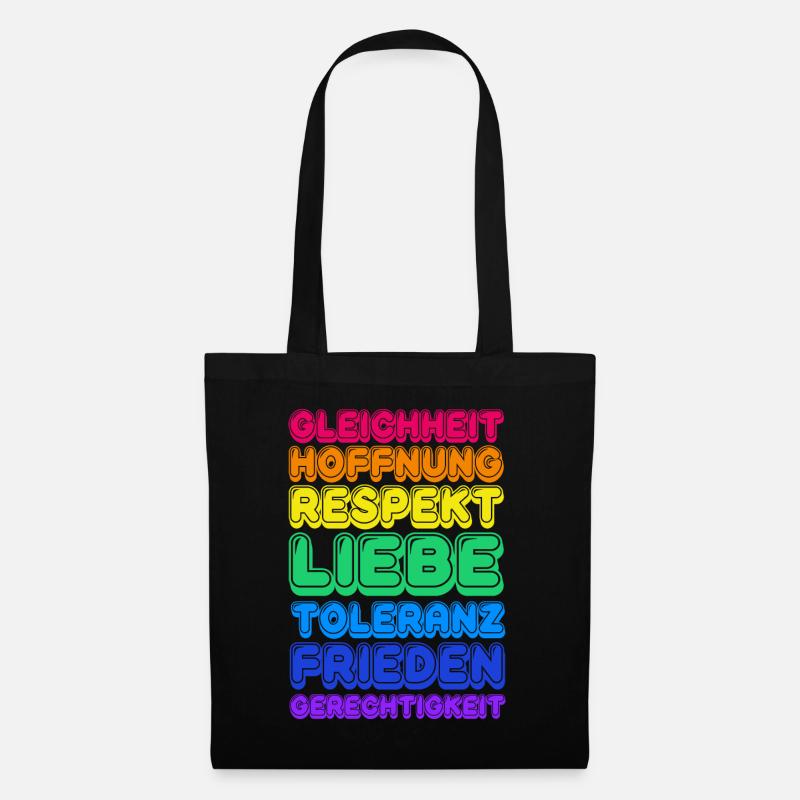 Liebe LGBT Pride Christopher Street Geschenkidee - Stoffbeutel - Schwarz