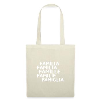 familie - Stoffveske - natur - Foran