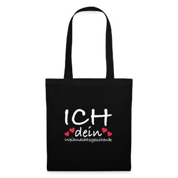 Ich dein Weihnachtsgeschenk | Weihnachten, Party - Stoffbeutel - Schwarz - Vorne