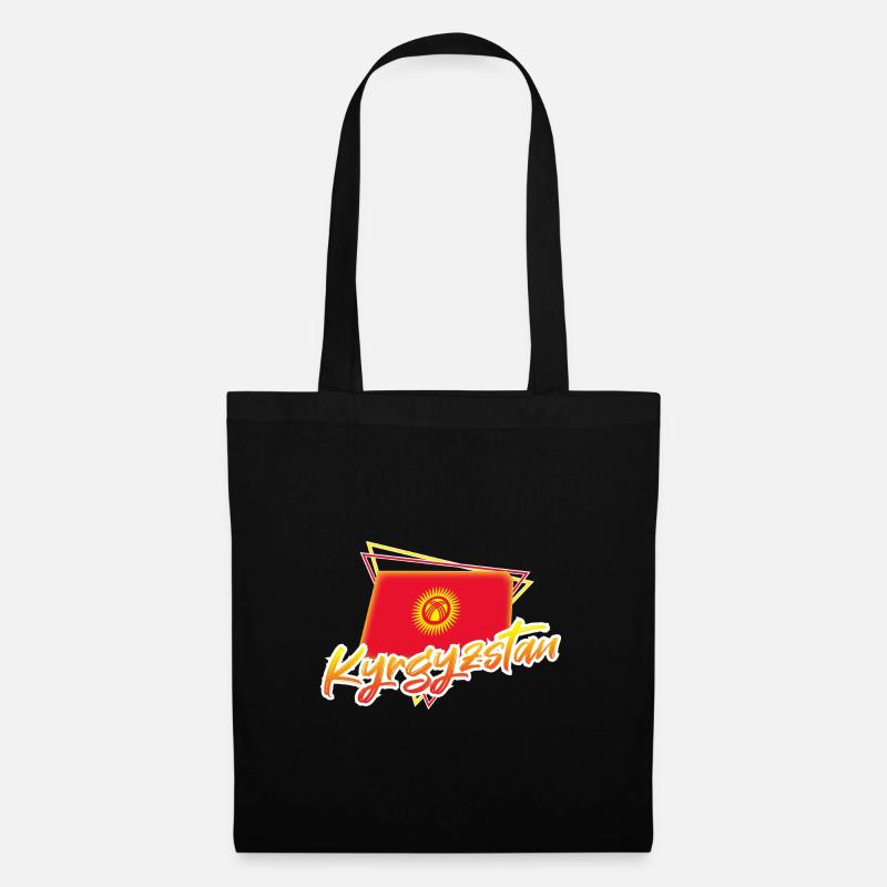 Kirgisistan - Stoffbeutel - Schwarz