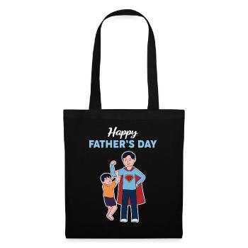 Happy Father's Day Son Design - Tote Bag - black - Front
