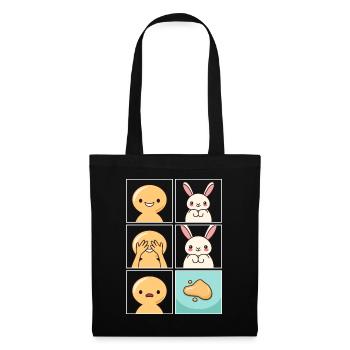 Conception de de lapin pour les propriétaires d’animaux de compagnie de lapin - Sac en tissu - noir - Devant