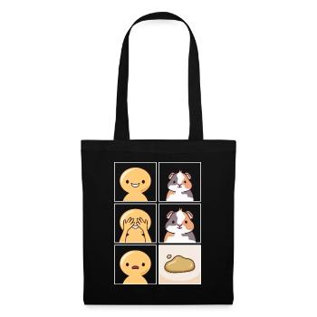 Guinea Pig Pee Design pour les propriétaires de cochons d’Inde - Sac en tissu - noir - Devant