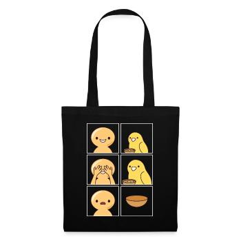 Canary mange un design rapide pour les fans - Sac en tissu - noir - Devant