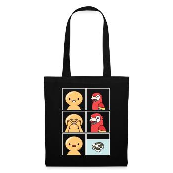 Conception de fientes de perroquets pour les propriétaires de perroquets - Sac en tissu - noir - Devant