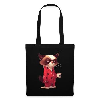 Grumpy | Cat | Annoyed Cat | Coffee lovers - Tote Bag - black - Front