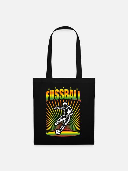 Fußball Fußballspieler Fußballer Geschenk - Stoffbeutel - Schwarz