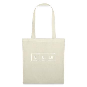 Ella Name Vorname Chemie Periodensystem Elemente - Stoffbeutel - Natur - Vorne