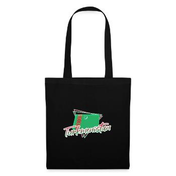 Turkmenistan - Stoffbeutel - Schwarz - Vorne