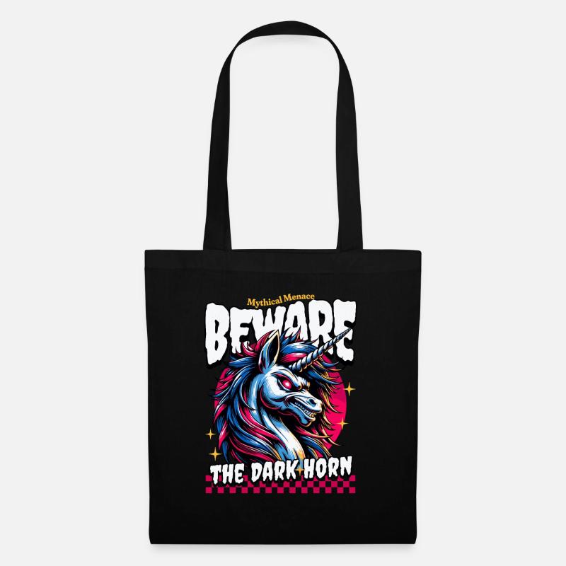 BEWARE THE DARK UNICORN Mythical Menace - Stoffbeutel - Schwarz
