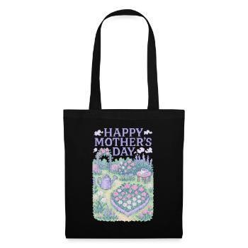 Bonne fête des mères – Jardin de pixels fleuri pour maman - Sac en tissu - noir - Devant