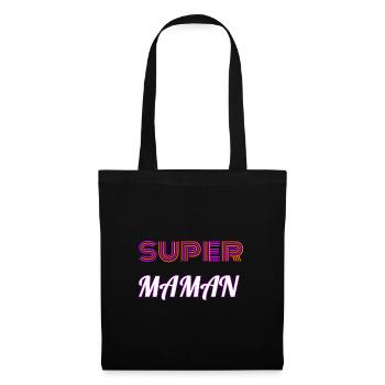 Super Maman - Sac en tissu - noir - Devant