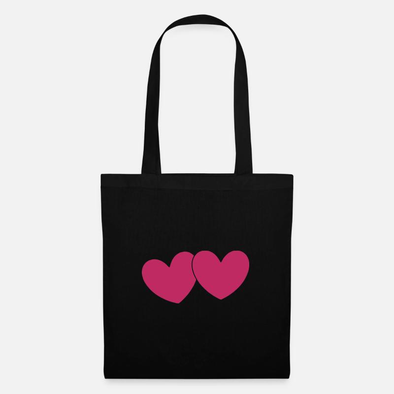 Saint-Valentin, Saint-Valentin, Saint-Valentin - Sac en tissu - noir