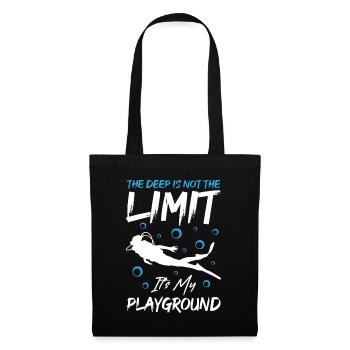 La profondeur n’est pas une limite, c’est mon terrain de jeu - Sac en tissu - noir - Devant