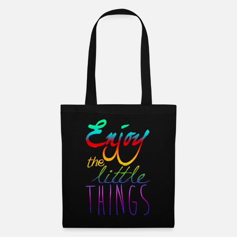 Enjoy The Little Things - Stoffbeutel - Schwarz