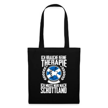 Therapie Schottland - Urlaub Geschenk Glasgow Skye - Stoffbeutel - Schwarz - Vorne